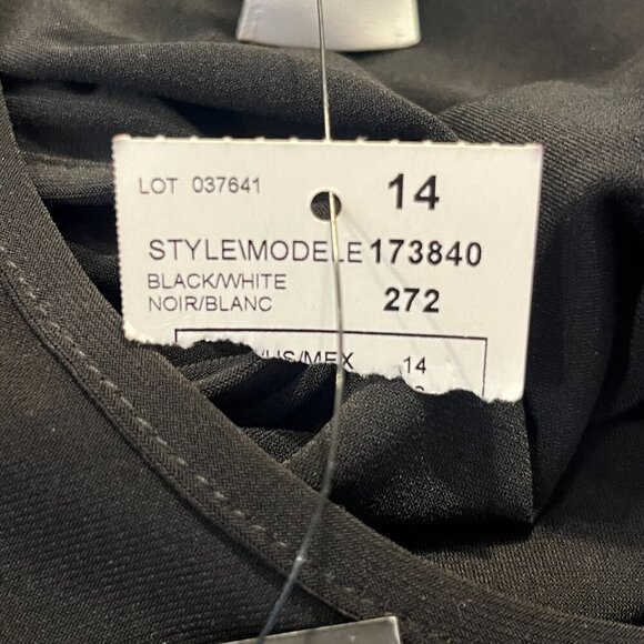 JOSEPH RIBKOFF Women's Black & White Patterned 2 Pc Long Sleeve Tank Top Set - Picture 9 of 11